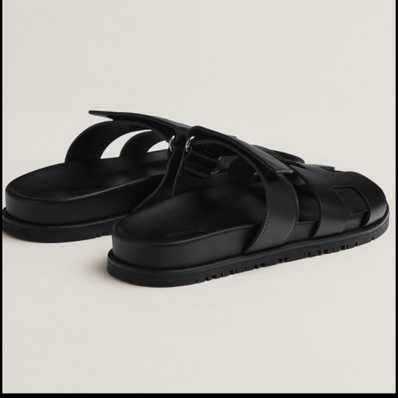 Authentic New Hermes H Leather Dad sandals - Picture 11 of 13